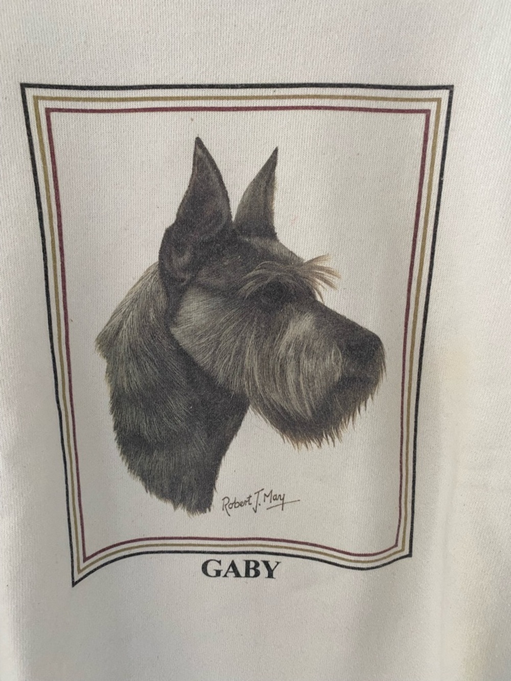 Vintage Dog Scottish Terrier White 1980s Large Crewneck Animal Lover Sweatshirt - Picture 3 of 8